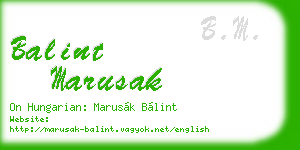 balint marusak business card